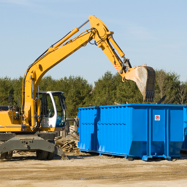 are there any restrictions on where a residential dumpster can be placed in Clearbrook